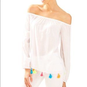Lilly Pulitzer Enna Tassle Resort White Top